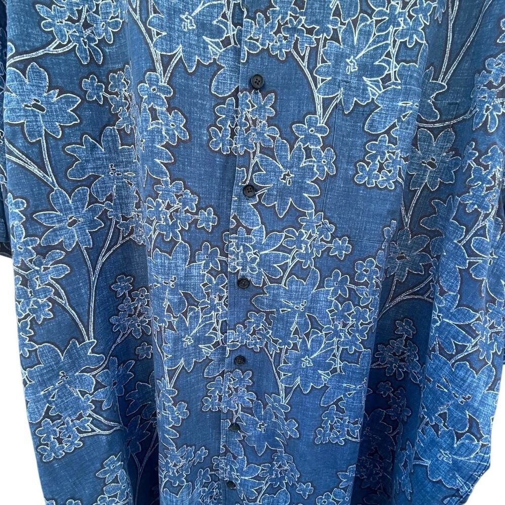 Jack O’Neill Hawaiian Shirt Mens 3XL Blue Floral Aloha Button Up Relaxed - Picture 2 of 4